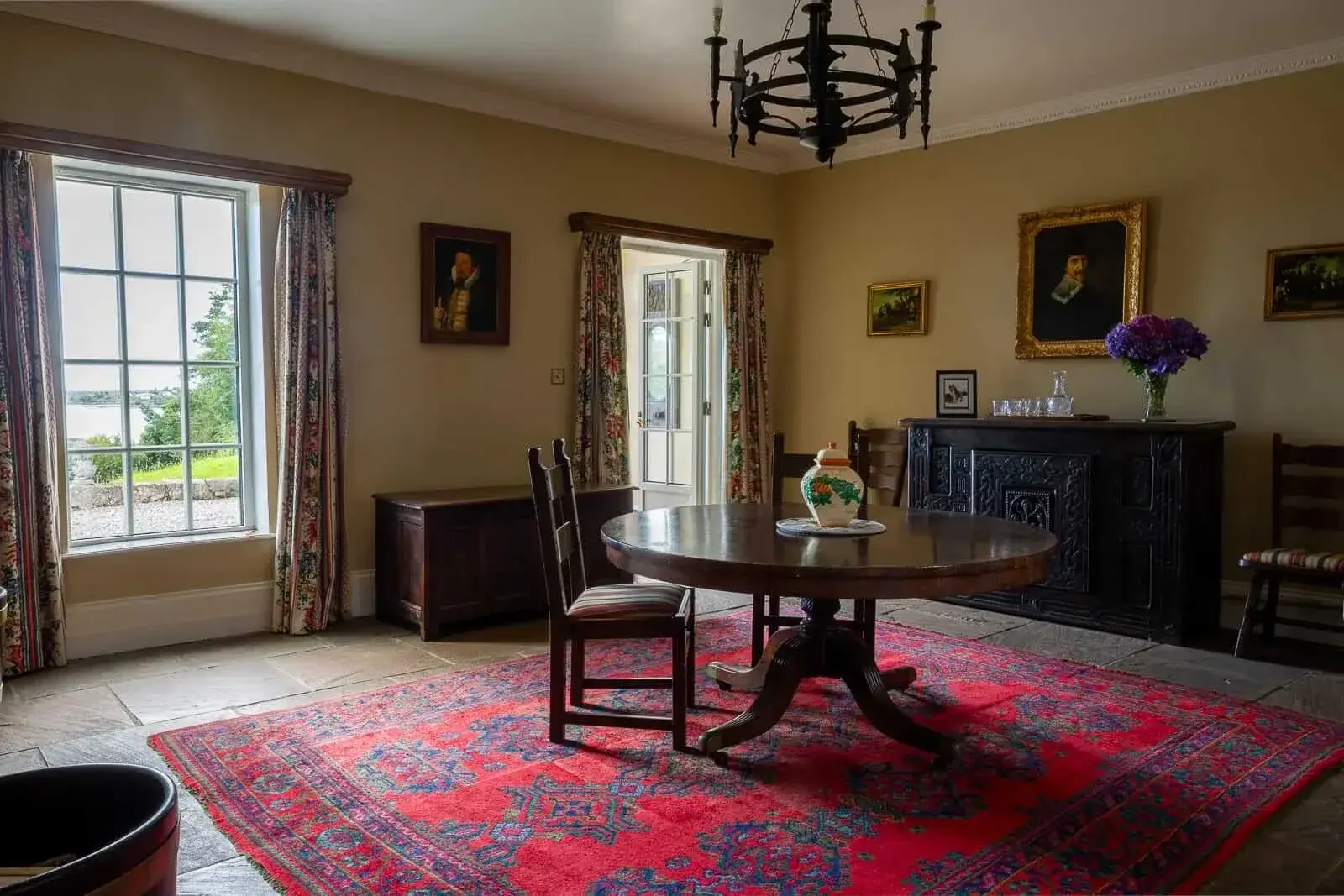The drawing room fireplace