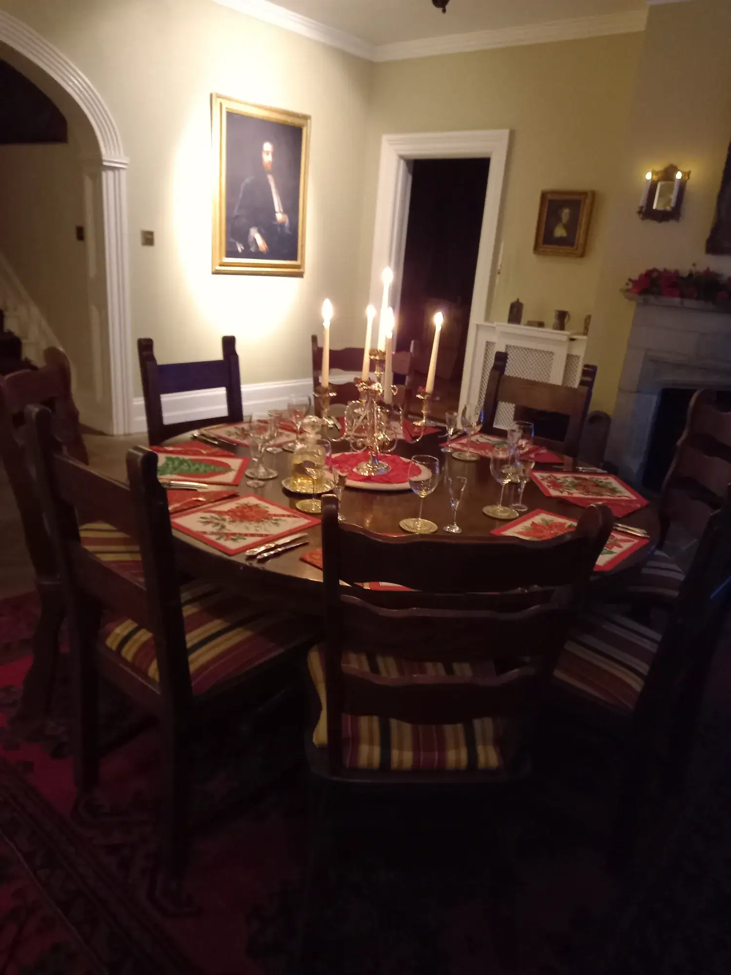 The entrance hall - Christmas at Doon House